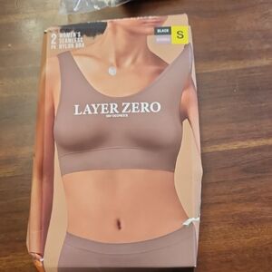 32 Degrees Layer Zero Seamless Bra - Black and Brown